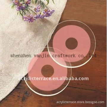 Acrylic round cup mats/coasters